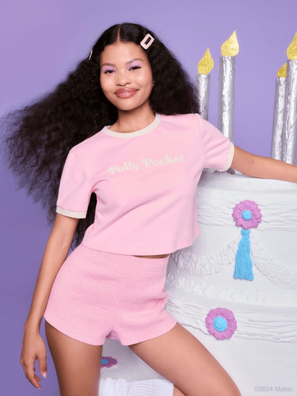Pink Tweed Shorts From Polly Pocket x Cider